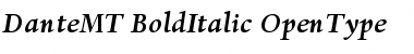 Dante MT Bold Italic Font