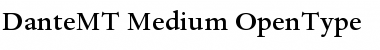 Dante MT Medium Font