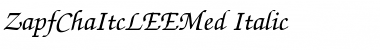 ZapfChaItcLEEMed Italic Font
