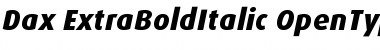Dax ExtraBoldItalic Font