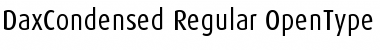 DaxCondensed Regular Font