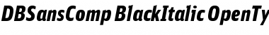 DB Sans Comp Black Italic Font
