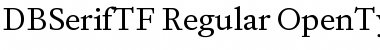 DB Serif TF Regular Font DB Serif TF Regular Font
