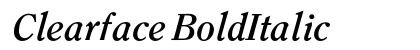 Clearface BoldItalic Preview
