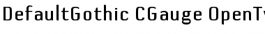 DefaultGothic-CGauge Font