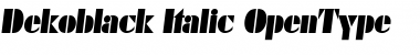 Dekoblack-Italic Font