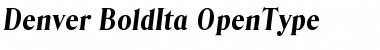 Denver-BoldIta Regular Font Denver-BoldIta Regular Font