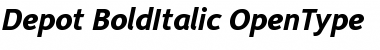 Depot Bold Italic Font