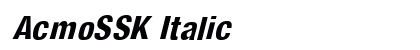 AcmoSSK Italic preview
