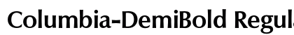 Columbia-DemiBold Regular preview