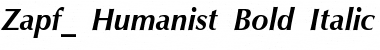 Zapf_ Humanist Bold Italic Font