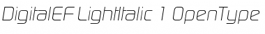 DigitalEF LightItalic Font