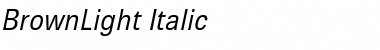 BrownLight Italic Font