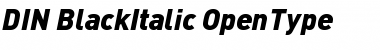 DIN-BlackItalic Regular Font