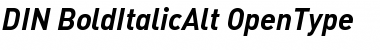 DIN-BoldItalicAlt Font