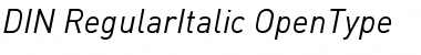 DIN-RegularItalic Font
