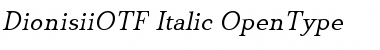 DionisiiOTF Italic Font