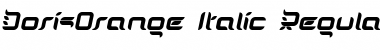DorisOrange-Italic Font