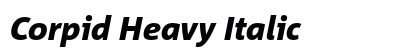 Corpid Heavy Italic Preview