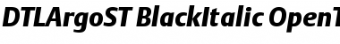 DTLArgoST BlackItalic Font