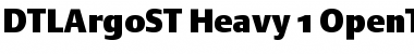 DTL Argo ST Heavy Font DTL Argo ST Heavy Font