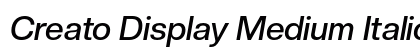 Creato Display Medium Italic Preview