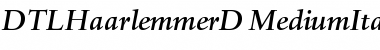 DTL Haarlemmer D Medium Italic Font DTL Haarlemmer D Medium Italic Font