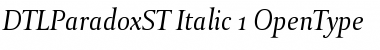 DTL Paradox ST Italic Font