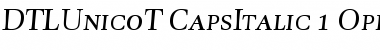 DTL Unico T Caps Italic Font