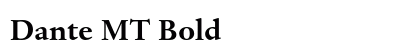 Dante MT Bold preview