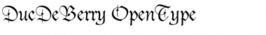 Duc De Berry Regular Font Duc De Berry Regular Font