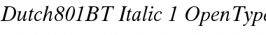 Dutch 801 Italic Font