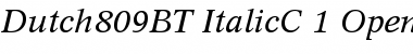 Dutch 809 Italic Font