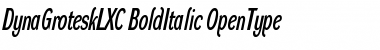 DynaGrotesk LXC Bold Italic Font