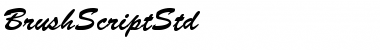 Brush Script Std Font