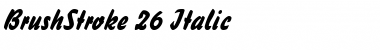 BrushStroke 26 Italic Font