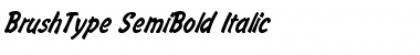 BrushType-SemiBold-Italic Font