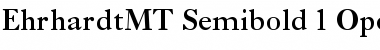 Ehrhardt MT Semi Bold Font Ehrhardt MT Semi Bold Font
