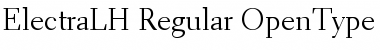 Electra LH Regular Font