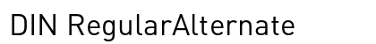 DIN RegularAlternate Preview