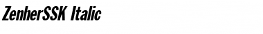 ZenherSSK Italic Font ZenherSSK Italic Font