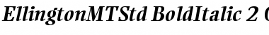 Ellington MT Std Bold Italic Font