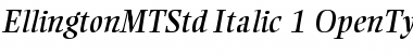 Ellington MT Std Italic Font