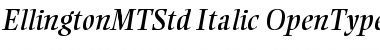 Ellington MT Std Italic Font