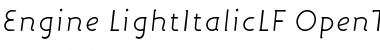 Engine LightItalicLF Font Engine LightItalicLF Font