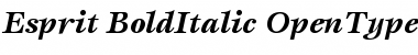 ITC Esprit Bold Italic Font ITC Esprit Bold Italic Font