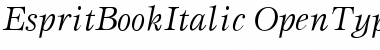 Esprit BookItalic Font Esprit BookItalic Font