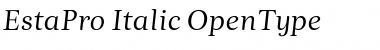 EstaPro Italic Font