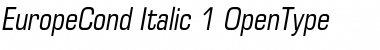 EuropeCond Italic Font