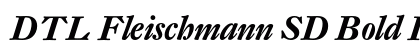 DTL Fleischmann SD Bold Italic Preview